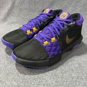 Nike Lebron Witness VIII 'Lakers' Black/Purple Basketball Shoes Men’s Size 12